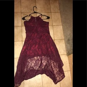 Dresses - Hi Low Lace Dress Dresses - Hi Low Lace Dress